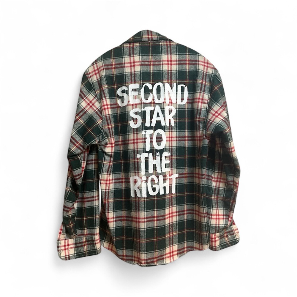 Cakeworthy “Second Star to the Right” Plaid Flannel Shirt in size S